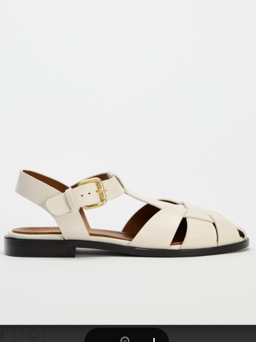 Zara FISHERMAN SANDALS in White